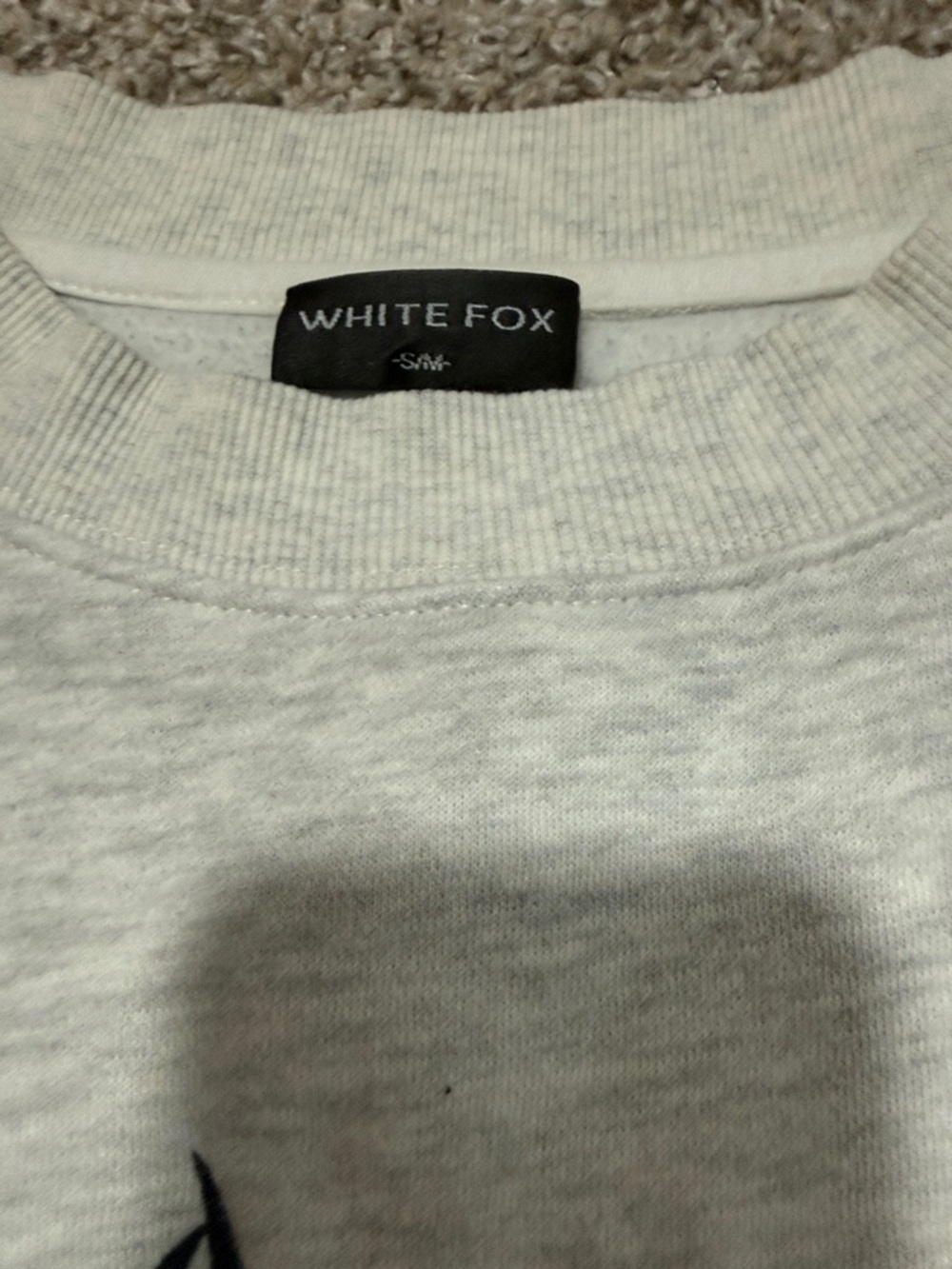 White Fox Boutique Light Gray Sailing Club Logo Sweatshirt - Picture 6 of 7
